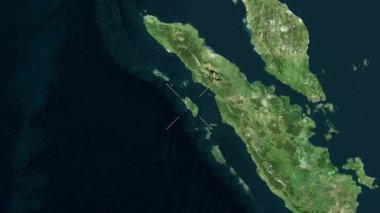 Nias Adası - Endonezya yakın çekim - uydu. Önizleme.