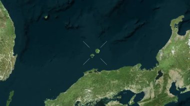 Oki Adaları - Japonya yakın-uydu. Önizleme. Parıltı.