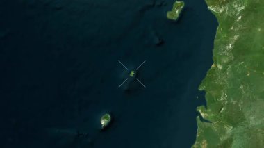 Principe - Sao Tome ve Principe yakın çekim - uydu.