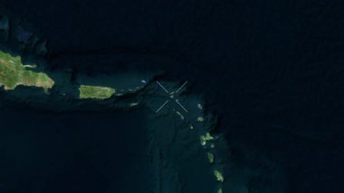 Saint Martin yakın çekim - uydu.