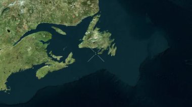 Saint Pierre ve Miquelon yakın çekim uydusu. Önizleme.