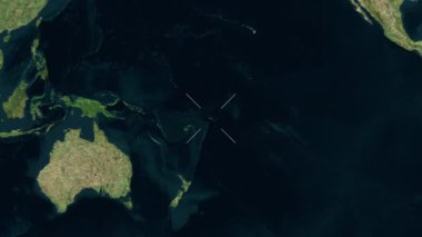 Samoa yakın çekim - uydu.