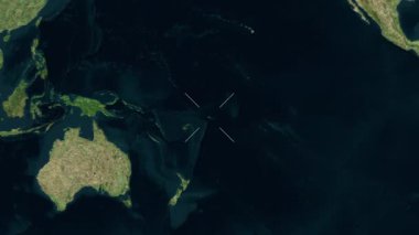 Samoa yakın çekim uydusu. Önizleme. Parıltı.