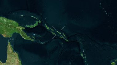 Santa Isabel, Solomon Adaları. Uydu görüntüleri. Önizleme. Parıltı.