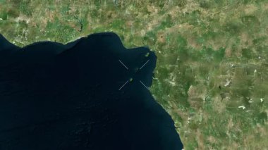 Sao Tome ve Principe yakın çekim uydusu. Önizleme.