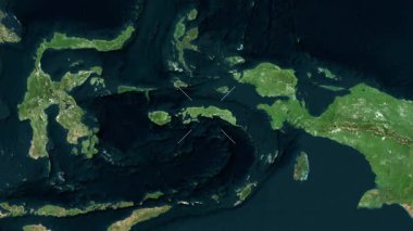 Seram Adası - Endonezya yakın çekim - uydu. Önizleme.