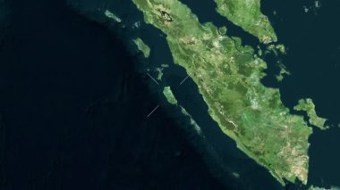 Siberut Adası - Endonezya yakın çekim - uydu. Önizleme. Parıltı.
