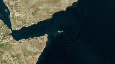 Sokotra Adaları - Yemen yakın çekim - uydu. Önizleme. Parıltı.