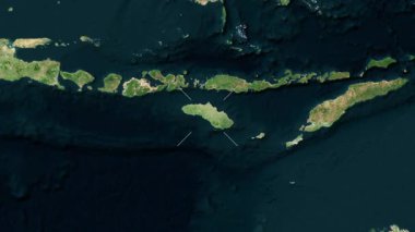 Sumba Adası - Endonezya yakın çekim - uydu. Önizleme.