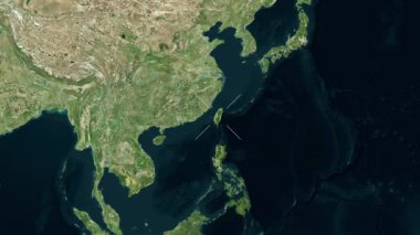 Tayvan yakın çekim uydusu. Önizleme. Parıltı.