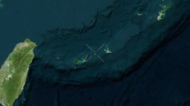 Tarama Adası - Japonya yakın çekim - uydu.