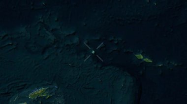 Wallis Adası - Wallis ve Futuna yakın çekim - uydu.