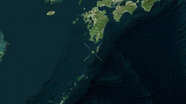Yakushima Adası - Japonya yakın-uydu. Önizleme.