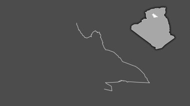 Laghouat - Cezayir vilayeti, çıkarıldı ve izole edildi. Gri Tonlama
