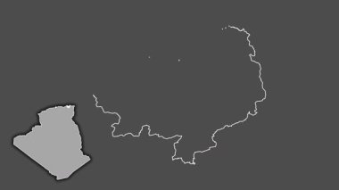 Skikda - Cezayir vilayeti, çıkarılmış ve izole edilmiş. Gri Tonlama