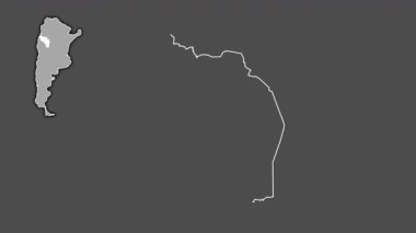 La Rioja - Arjantin vilayeti, çıkarılmış ve izole edilmiş. Gri Tonlama