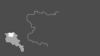 Lori, Ermenistan Eyaleti, tecrit edilmiş ve boşaltılmış. Gri Tonlama