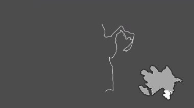 Lankaran - Azerbaycan bölgesi, boşaltılmış ve izole edilmiş. Gri Tonlama