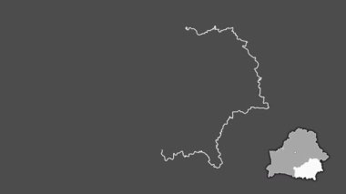 Homyel - Belarus bölgesi, boşaltılmış ve izole edilmiş. Gri Tonlama