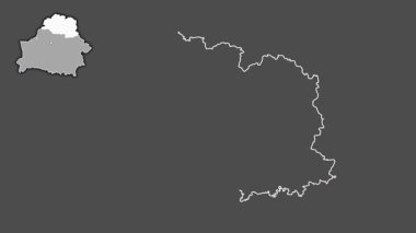 Vitsyebsk - Belarus bölgesi, boşaltılmış ve izole edilmiş. Gri Tonlama