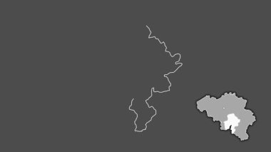 Namur, Belçika 'nın dışlanmış ve izole edilmiş vilayeti. Gri Tonlama