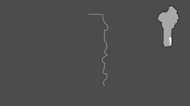 Plato - Benin Bölümü, boşaltılmış ve izole edilmiş. Gri Tonlama