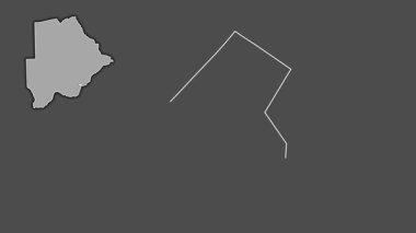 Gaborone, Botswana şehri, boşaltılmış ve izole edilmiş. Gri Tonlama