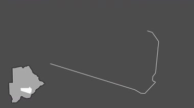 Kweneng - Botswana bölgesi, boşaltılmış ve izole edilmiş. Gri Tonlama