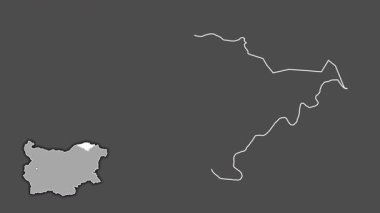 Silistra - Bulgaristan ili, boşaltılmış ve izole edilmiş. Gri Tonlama