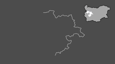 Sofya - Bulgaristan ili, sürülmüş ve izole edilmiş. Gri Tonlama