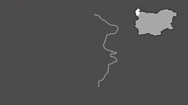 Vidin - Bulgaristan ili, dışlanmış ve izole edilmiş. Gri Tonlama