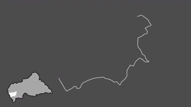 Mambere-Kadei - Orta Afrika Cumhuriyeti ili, boşaltılmış ve izole edilmiş.