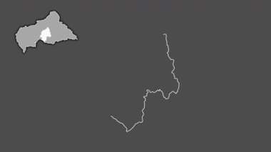 Ouaka, Orta Afrika Cumhuriyeti 'nin dışlanmış ve izole edilmiş bir ilçesi. Gri Tonlama