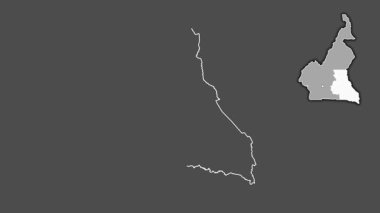Est - Kamerun bölgesi, boşaltılmış ve izole edilmiş. Gri Tonlama