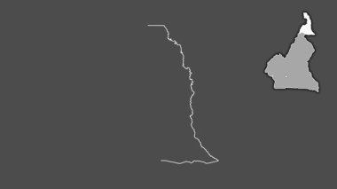 Extreme-Nord - Kamerun bölgesi, boşaltılmış ve izole edilmiş. Gri Tonlama