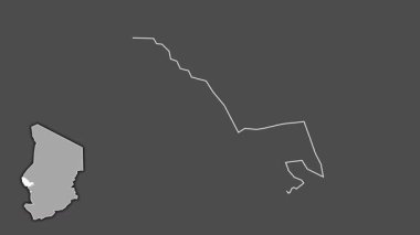 Çad bölgesi, boşaltılmış ve izole edilmiş. Gri Tonlama