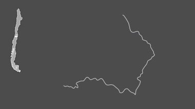 Libertador General Bernardo O 'Higgins - Şili bölgesi, sürülmüş ve izole edilmiş.