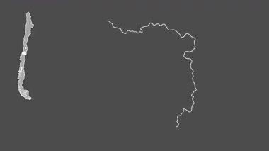 Maule - Şili bölgesi, boşaltılmış ve izole edilmiş. Gri Tonlama