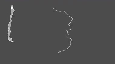 Tarapaca - Şili bölgesi, boşaltılmış ve izole edilmiş. Gri Tonlama