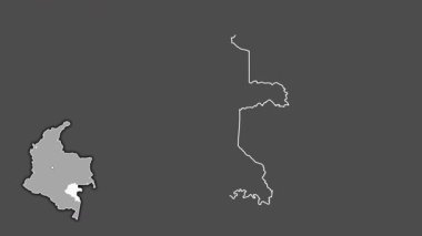 Vaupes - Kolombiya komiseri, dışlanmış ve izole edilmiş. Gri Tonlama