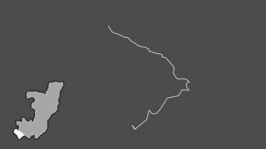 Kouilou - Kongo Cumhuriyeti bölgesi, boşaltılmış ve izole edilmiş. Gri Tonlama