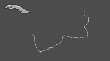 Artemisa, Küba, soyutlanmış ve dışlanmış. Gri Tonlama