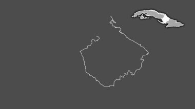 Camaguey, Küba, soyutlanmış ve dışlanmış. Gri Tonlama