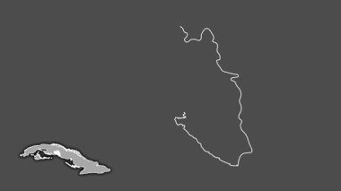 Cienfuegos, Küba, soyutlanmış ve dışlanmış. Gri Tonlama