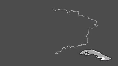 Büyükanne, Küba, dışlanmış ve izole edilmiş. Gri Tonlama