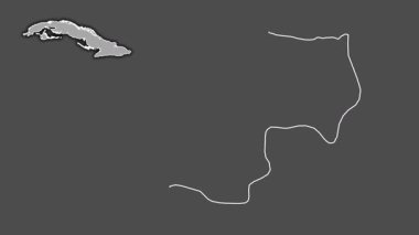 La Habana, Küba, soyutlanmış ve dışlanmış. Gri Tonlama