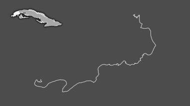 Pinar del Rio, Küba, soyutlanmış ve soyutlanmış. Gri Tonlama