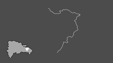 El Seybo, Dominicana, soyutlanmış ve dışlanmış. Gri Tonlama
