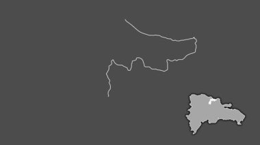 Espaillat, Dominicana, soyutlanmış ve soyutlanmış. Gri Tonlama