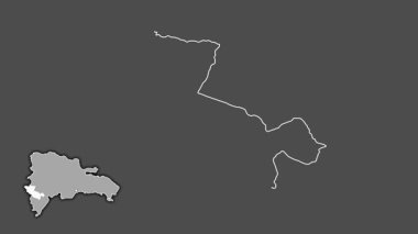 Bağımsız, Dominicana, soyutlanmış ve soyutlanmış. Gri Tonlama